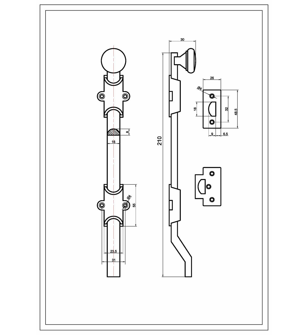 Dutch Bolt Crank Spec Sheet